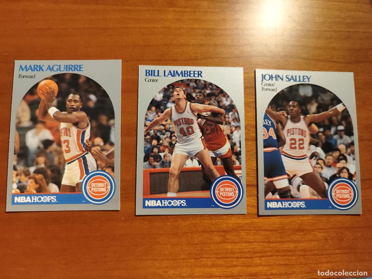 Coleccionismo deportivo: NBA HOOPS 90-91 LOTE 3 DETROIT PISTONS - CROMOS -- 1990 - 1991 CARD FICHAS NUEVO DE SOBRE