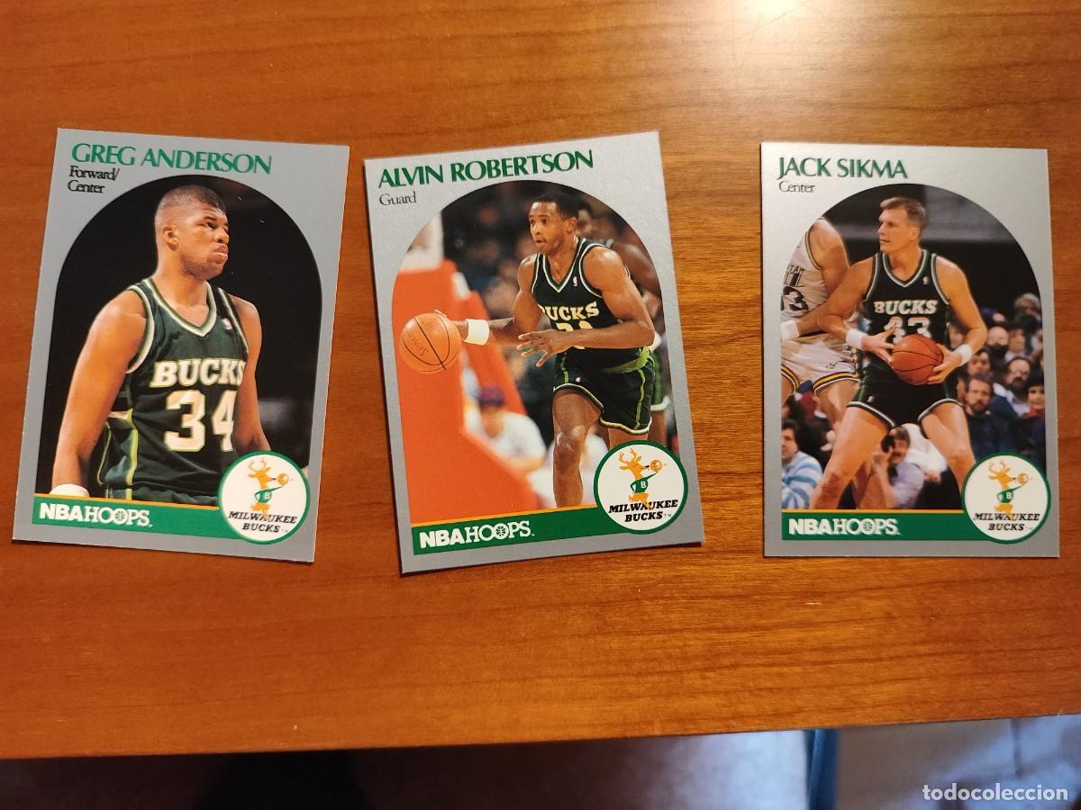 Coleccionismo deportivo: NBA HOOPS 90-91 LOTE 3 MILWAUKEE BUCKS - CROMOS -- 1990 - 1991 CARD FICHAS NUEVO DE SOBRE