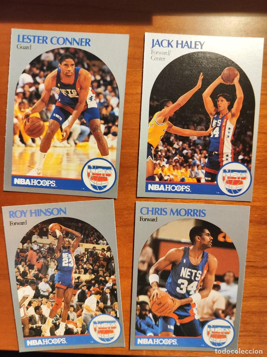 Collezionismo sportivo: NBA HOOPS 90-91 LOTE 4 NEW JERSEY NETS - CROMOS -- 1990 - 1991 CARD FICHAS NUEVO DE SOBRE