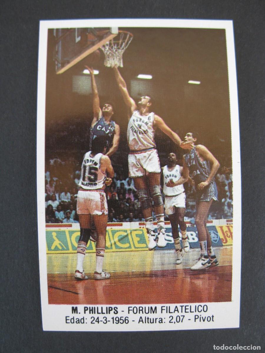 Sammelleidenschaft Sport: BALONCESTO 88 - CROMO N&ordm; 55 - M. PHILLIPS (FORUM FILAT&Eacute;LICO) - EDITORIAL J. MERCHANTE - NUNCA PEGADO