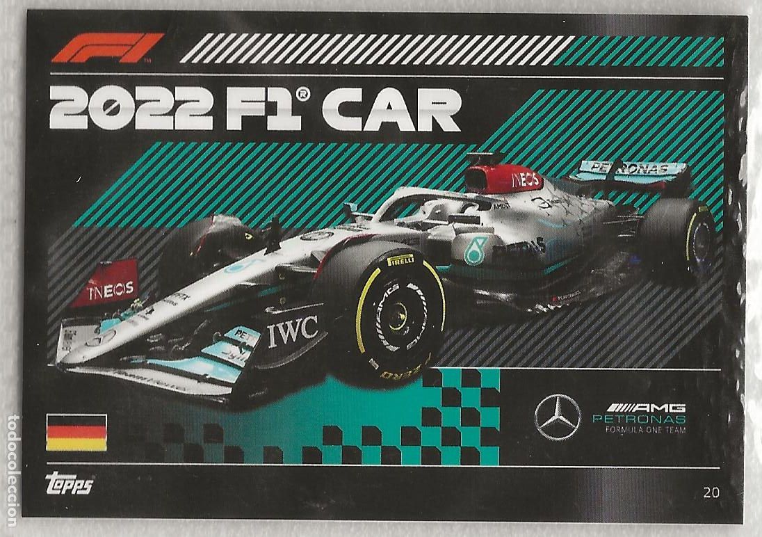 Coleccionismo deportivo: 20 Coche Mercedes F1 Turbo Attax 2022