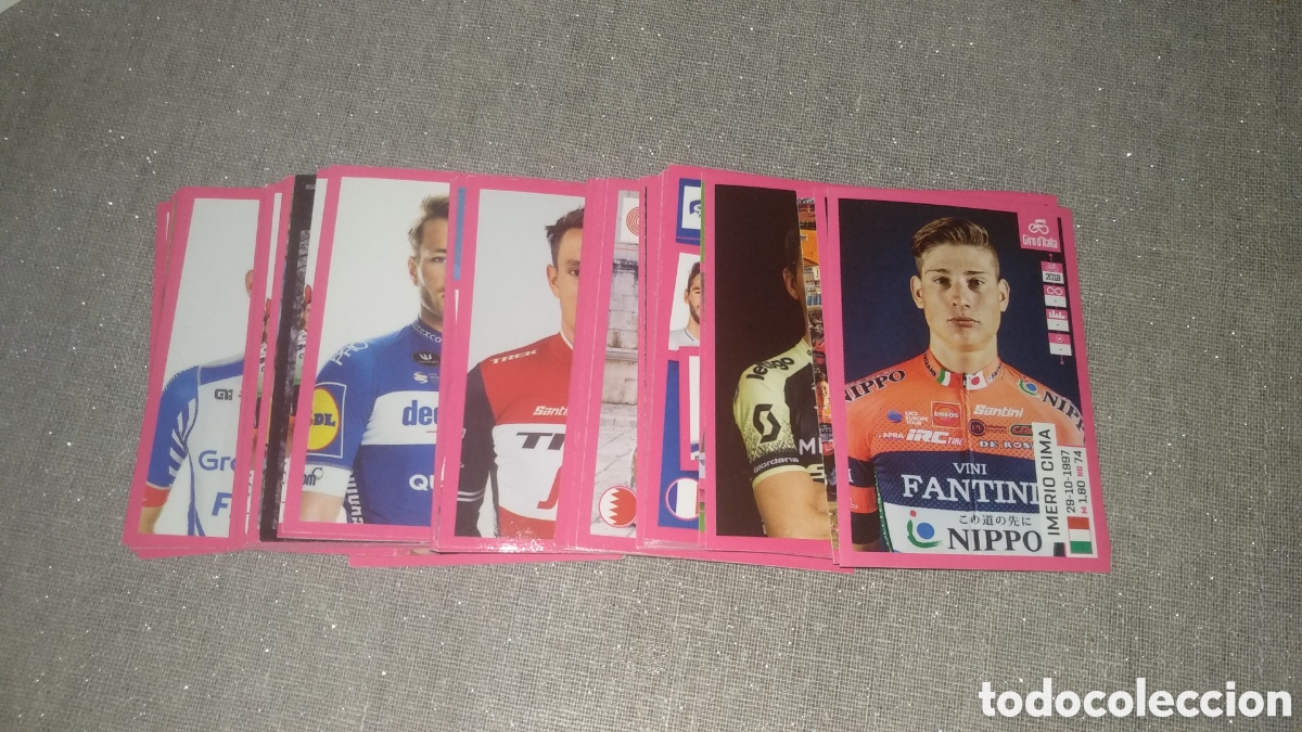 Coleccionismo deportivo: Lote cromos ciclismo del Giro de Italia 2019