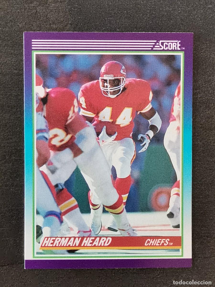 Coleccionismo deportivo: Score Football 1990 #144 Herman Heard Kansas City Chiefs NFL Card