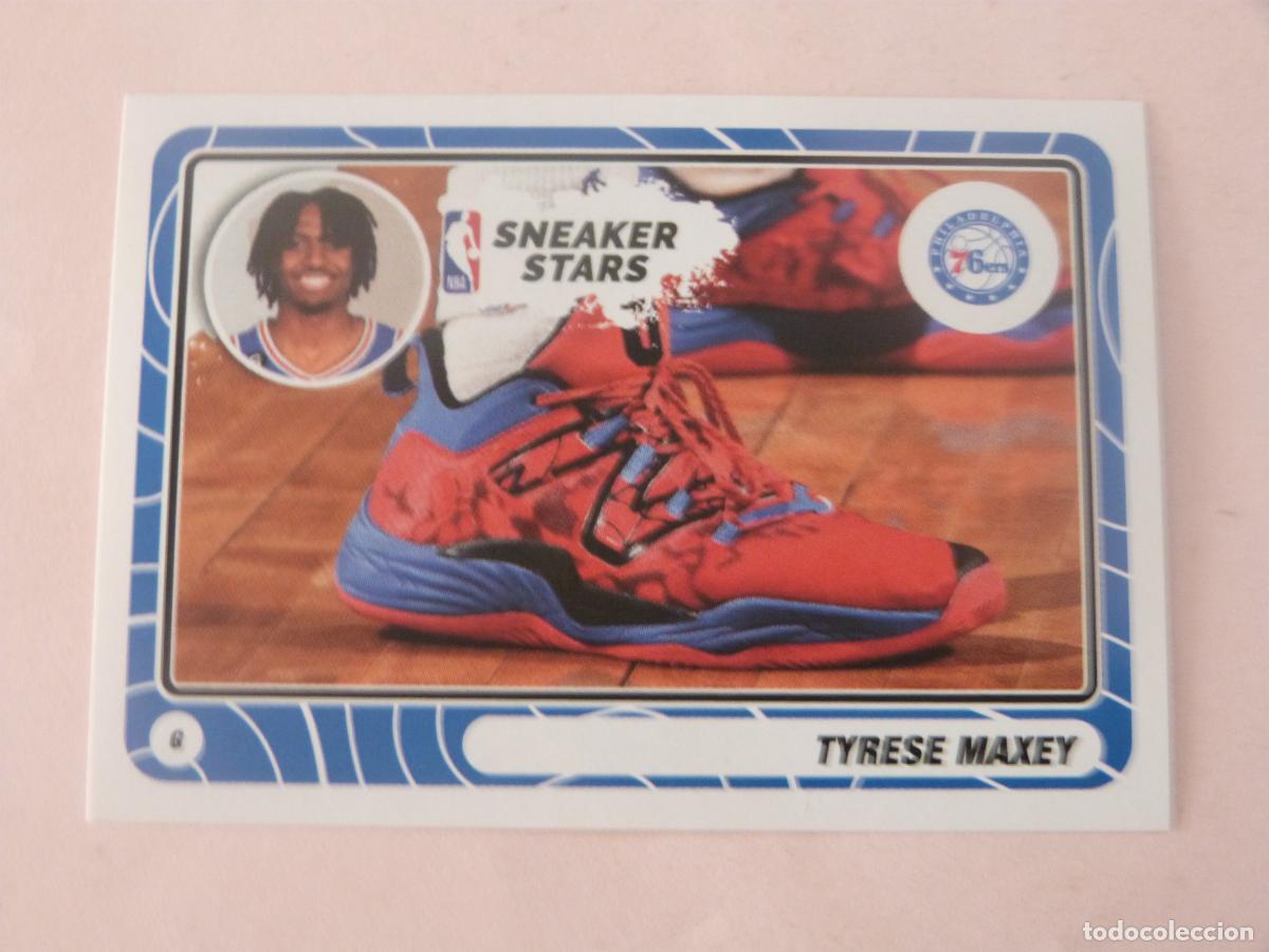 Coleccionismo deportivo: CROMO BALONCESTO SNEAKER ZAPATILLAS TYRESE MAXEY SIN PEGAR N&ordm; 47 LIGA NBA 2023-2024/23-24 PANINI