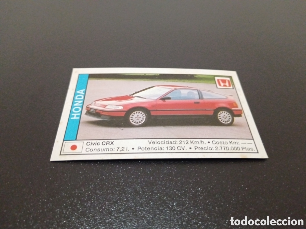 Coleccionismo deportivo: 1989 HONDA CIVIC CRX N&deg; 67 SIN PEGAR