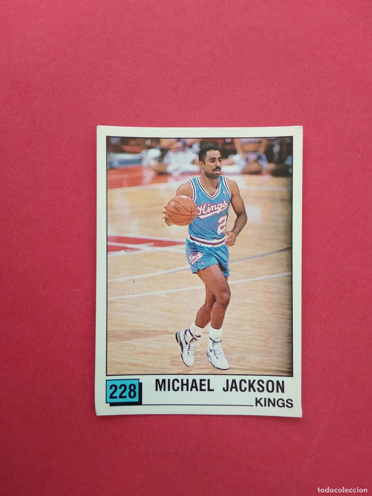 Coleccionismo deportivo: PANINI BASKET NBA 90 1990 CROMO NUNCA PEGADO SACRAMENTO KINGS N&ordm; 228 MICHAEL JACKSON