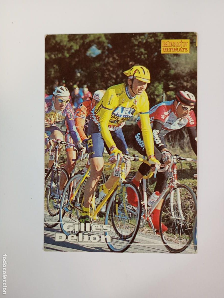Coleccionismo deportivo: CROMO TARJETA CICLISMO. N&ordm; 189. GILLES DELION. MERLIN ULTIMATE. TDKP21J