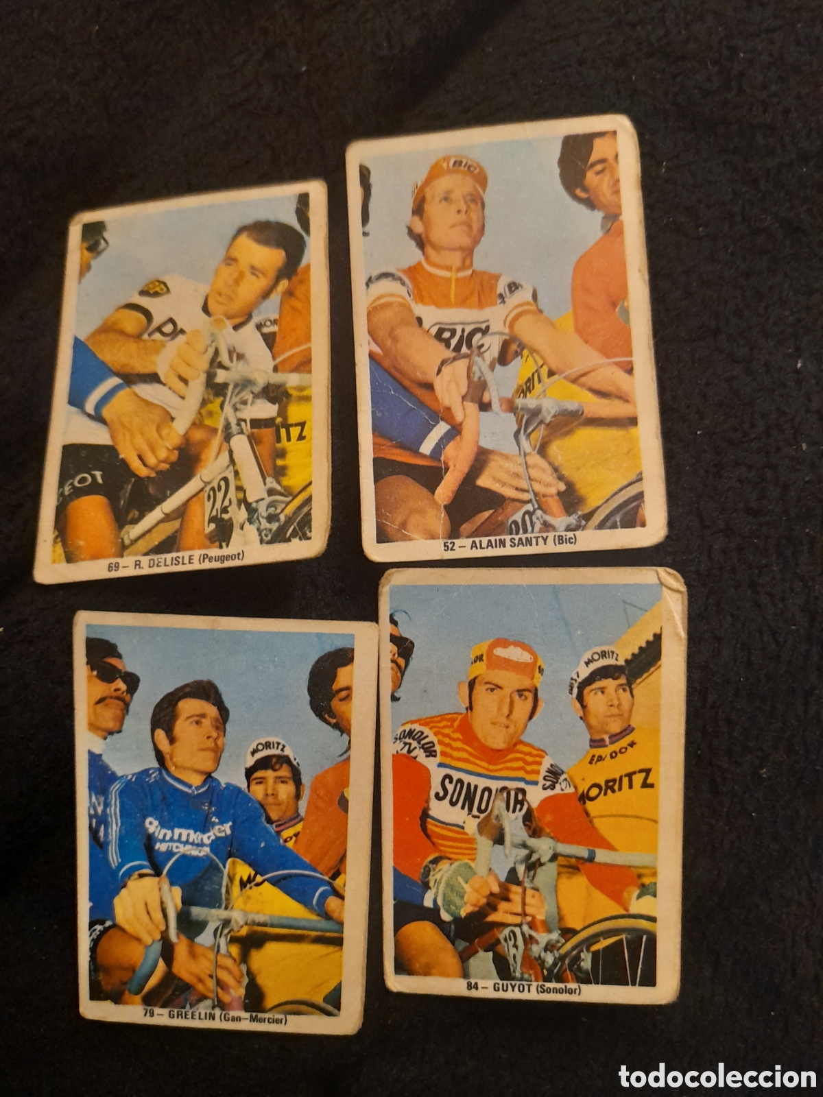 Coleccionismo deportivo: Cuatro cromos de ciclismo, de 1973