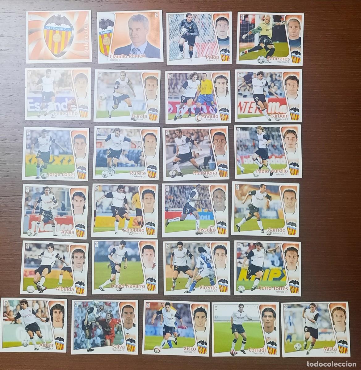 Coleccionismo deportivo: EQUIPO COMPLETO 25 STICKERS-VALENCIA C.F. (SIN FICHAJES NI COLOCAS)-EDICIONES ESTE 2004-2005