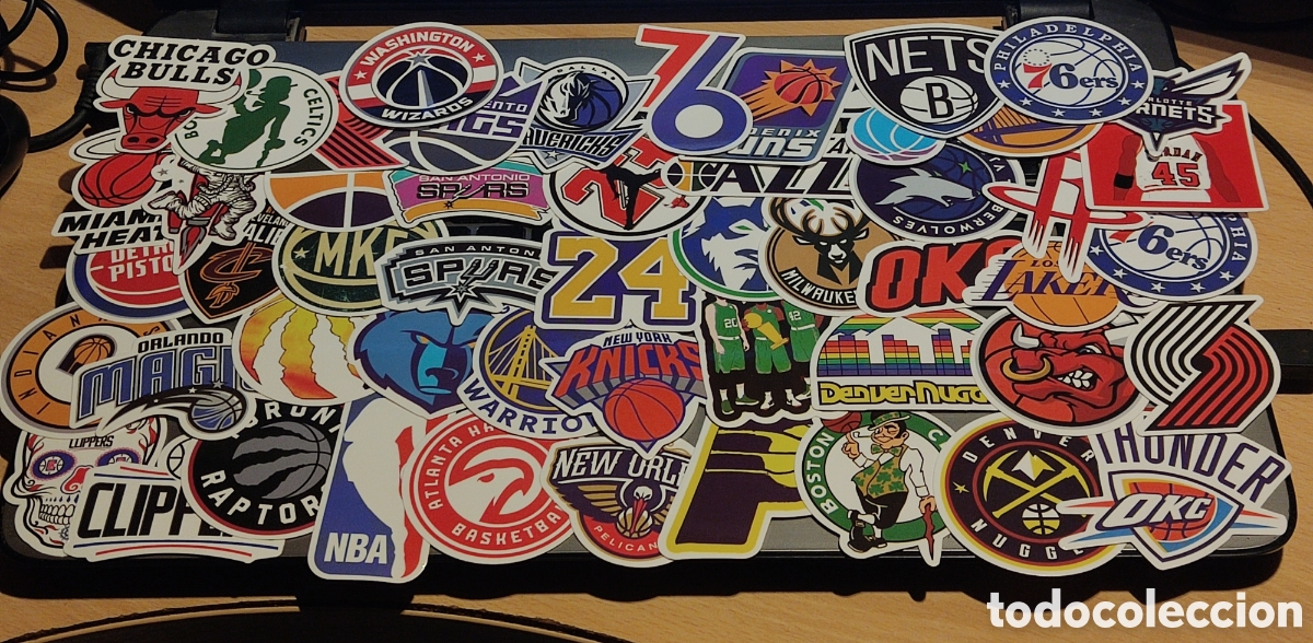 Coleccionismo deportivo: Lote Pegatinas Baloncesto NBA