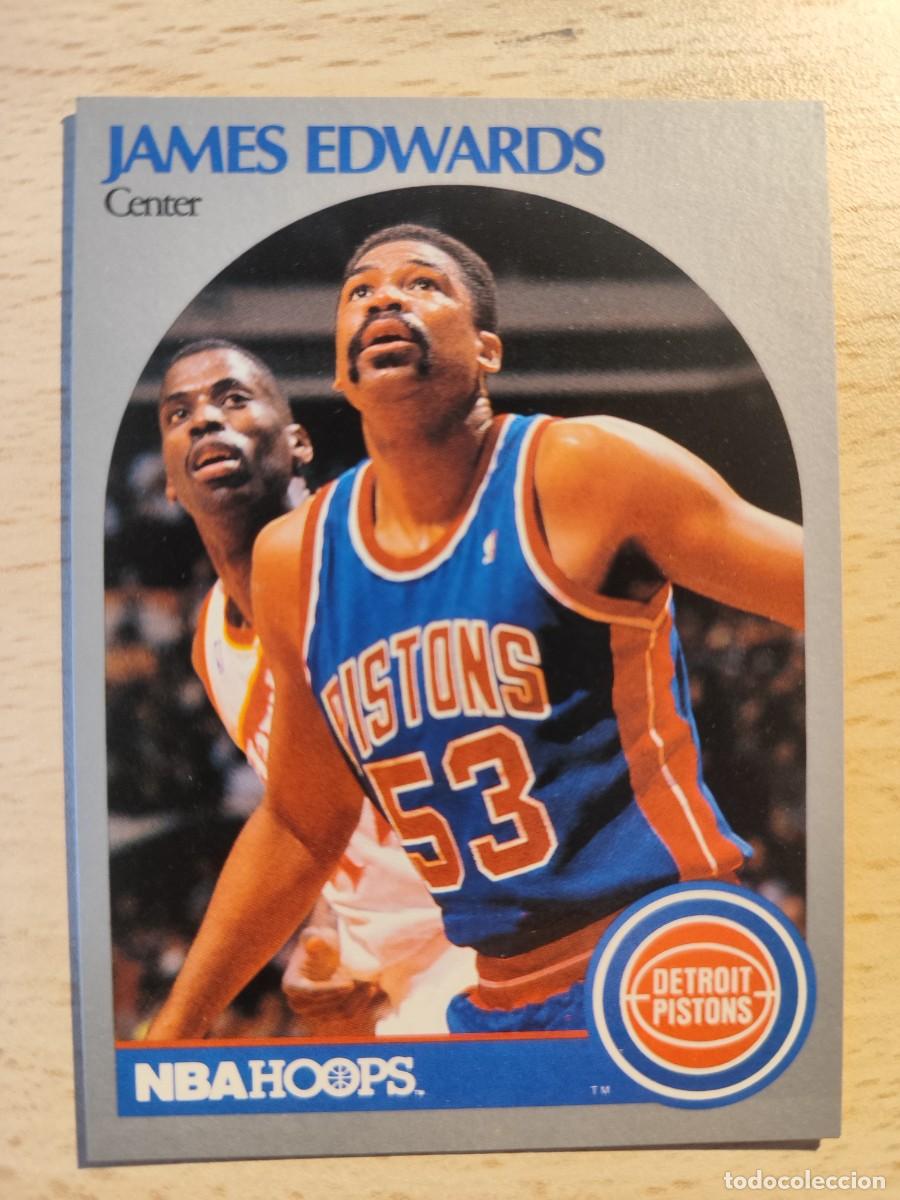 Colecionismo desportivo: 104 NBA HOOPS 90-91 JAMES EDWARDS - DETROIT PISTONS -- 1990 - 1991 TRADING CARD FICHAS