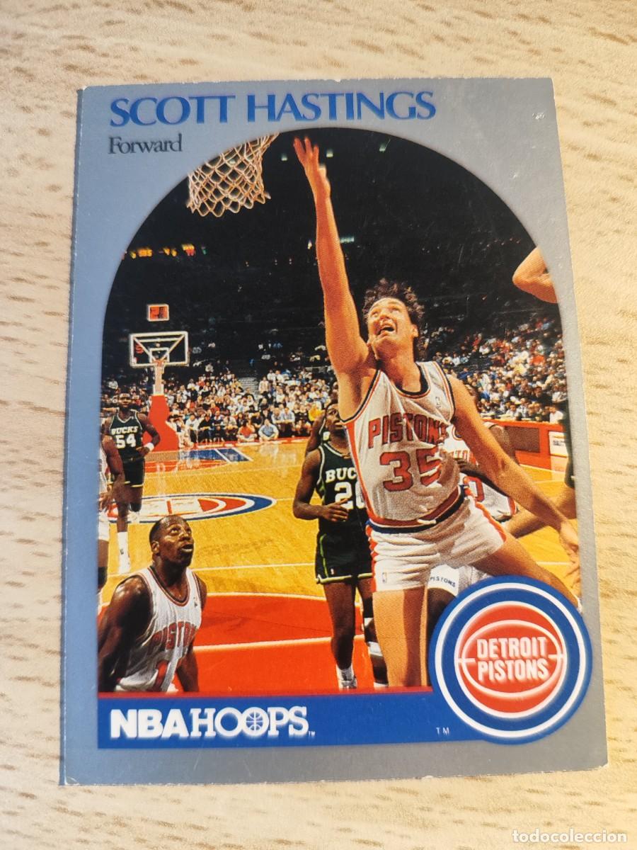 Coleccionismo deportivo: 105 NBA HOOPS 90-91 SCOTT HASTINGS - DETROIT PISTONS -- 1990 - 1991 TRADING CARD FICHAS
