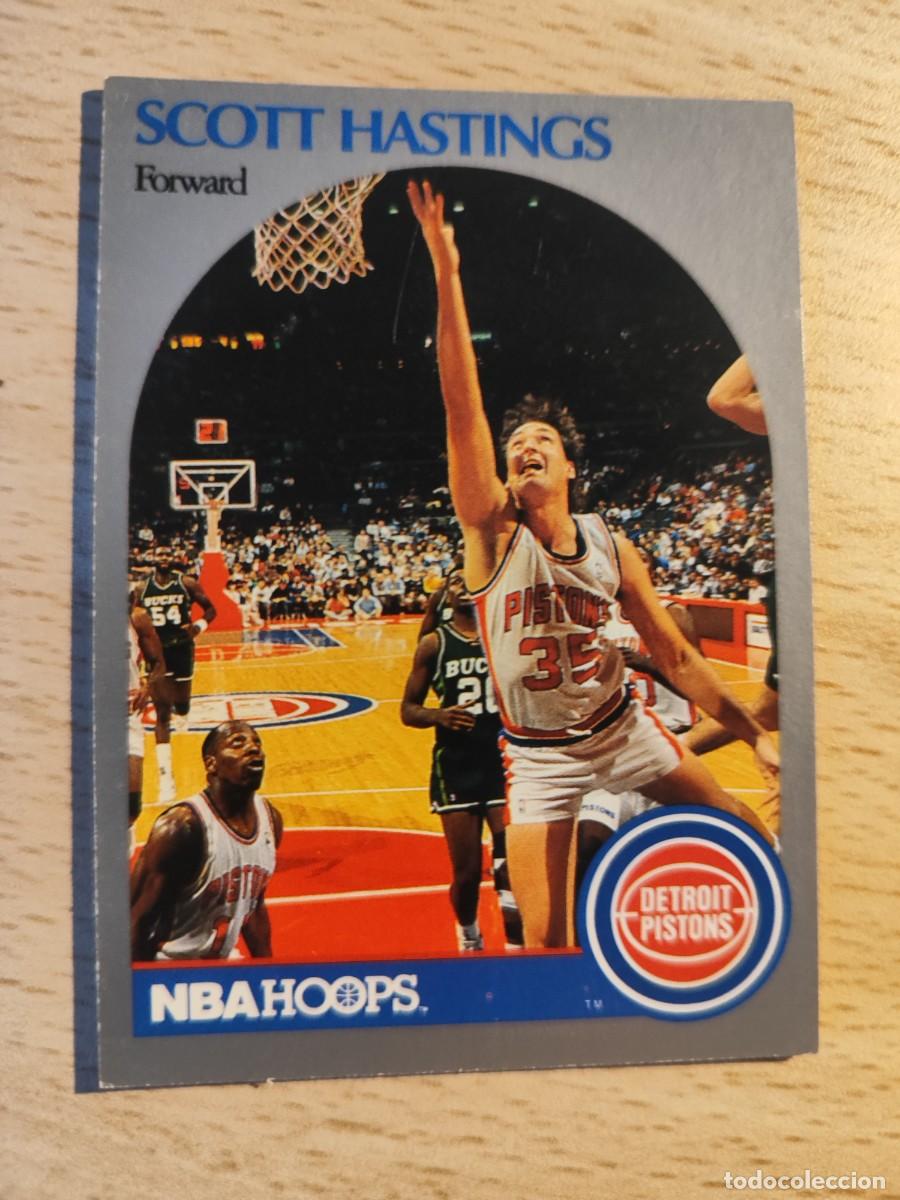 Coleccionismo deportivo: 105 NBA HOOPS 90-91 SCOTT HASTINGS - DETROIT PISTONS -- 1990 - 1991 TRADING CARD FICHAS
