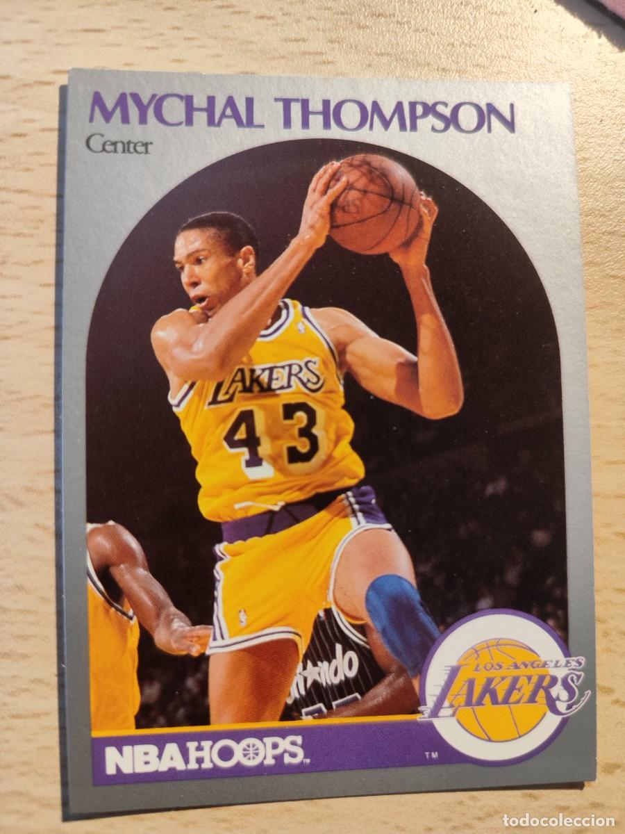 Coleccionismo deportivo: 160 NBA HOOPS 90-91 MYCHAL THOMPSON - LOS ANGELES LAKERS -- 1990 - 1991 TRADING CARD FICHAS