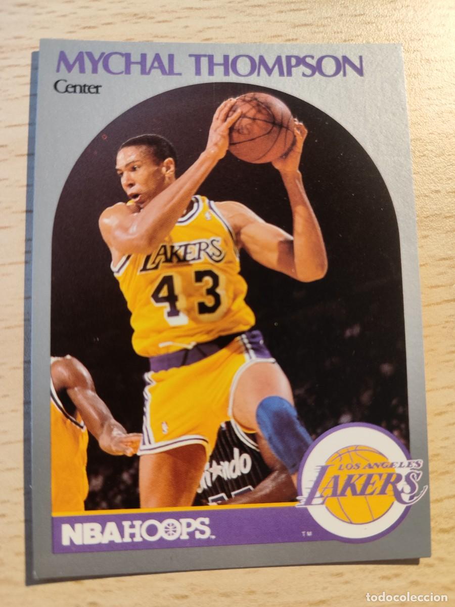 Coleccionismo deportivo: 160 NBA HOOPS 90-91 MYCHAL THOMPSON - LOS ANGELES LAKERS -- 1990 - 1991 TRADING CARD FICHAS