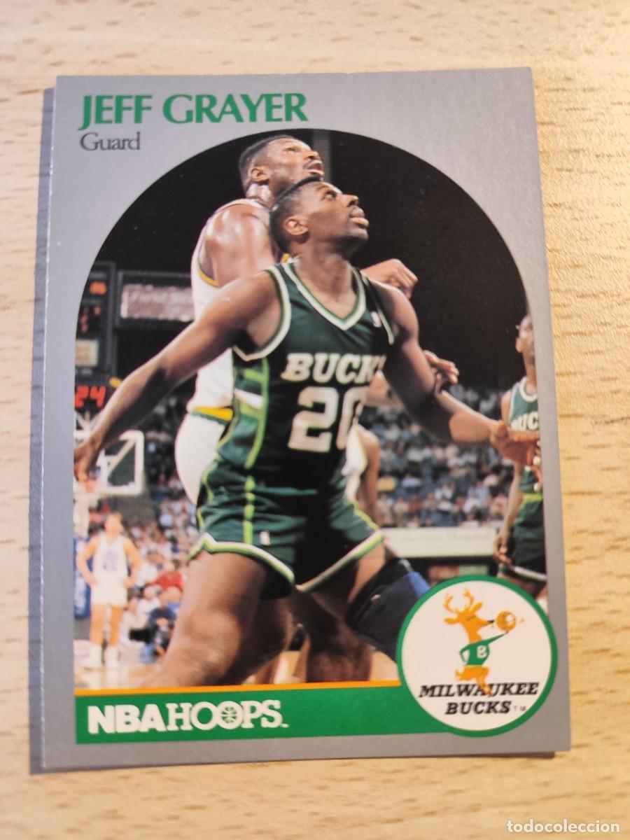 Sammelleidenschaft Sport: 174 NBA HOOPS 90-91 JEFF GRAYER - MILWAUKEE BUCKS -- 1990 - 1991 TRADING CARD FICHAS
