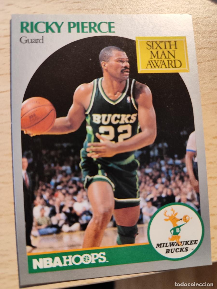 Coleccionismo deportivo: 179 NBA HOOPS 90-91 RICKY PIERCE - MILWAUKEE BUCKS -- 1990 - 1991 TRADING CARD FICHAS