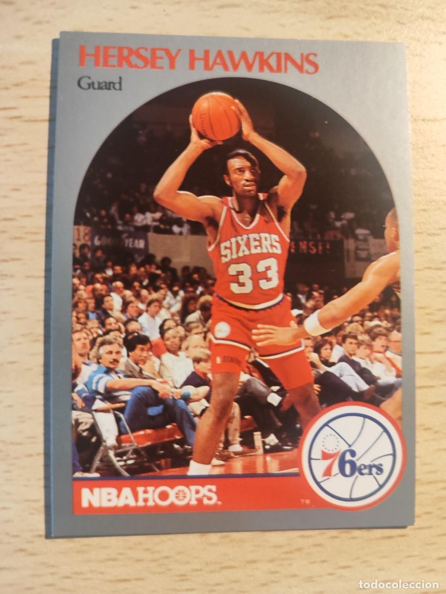 Sammelleidenschaft Sport: 229 NBA HOOPS 90-91 HERSEY HAWKINS - PHILADELPHIA 76ERS -- 1990 - 1991 TRADING CARD FICHAS