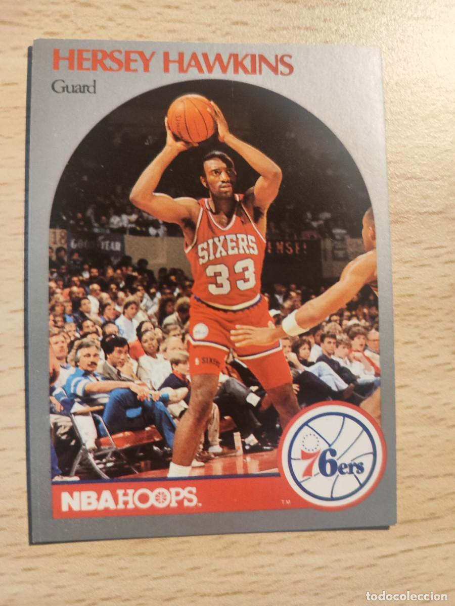 Coleccionismo deportivo: 229 NBA HOOPS 90-91 HERSEY HAWKINS - PHILADELPHIA 76ERS -- 1990 - 1991 TRADING CARD FICHAS