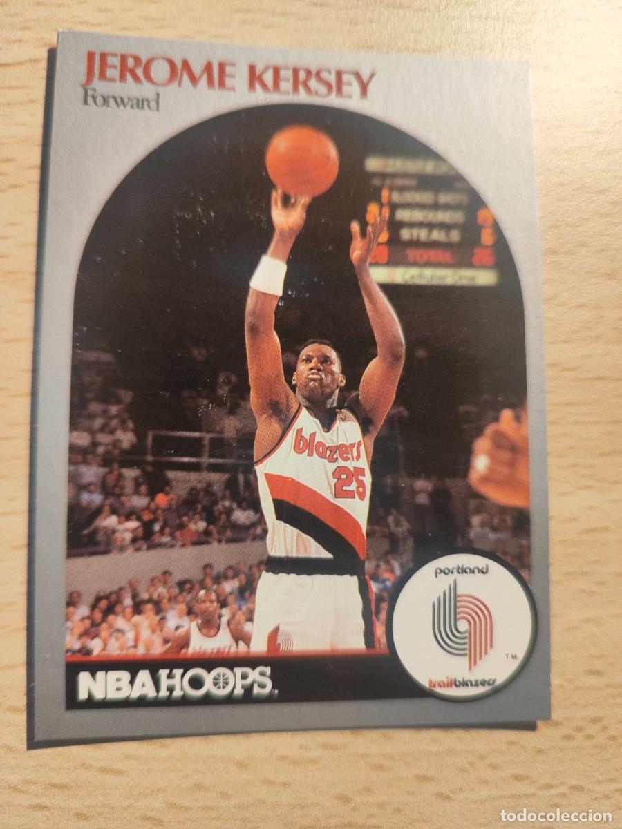 Coleccionismo deportivo: 247 NBA HOOPS 90-91 JEROME KERSEY - PORTLAND TRAIL BLAZERS -- 1990 - 1991 TRADING CARD FICHAS