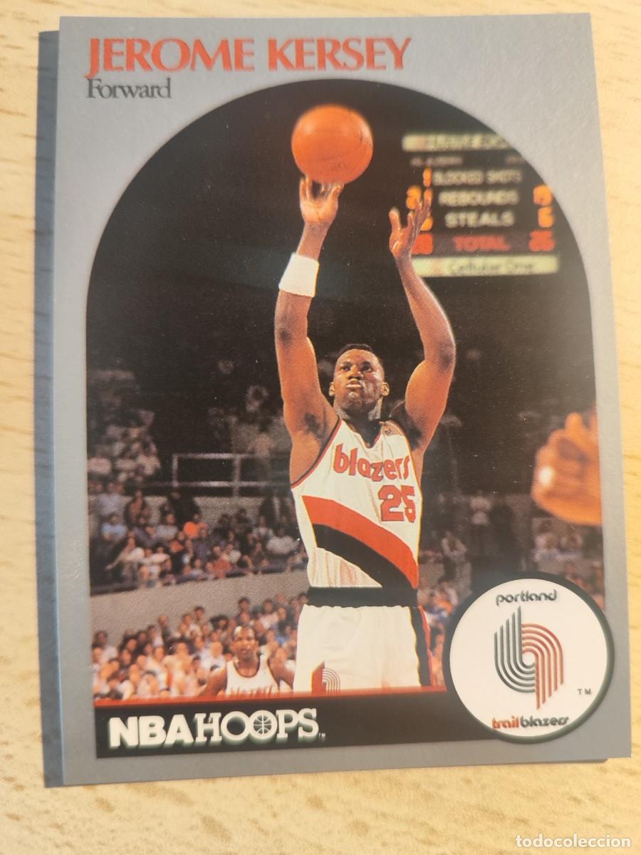 Coleccionismo deportivo: 247 NBA HOOPS 90-91 JEROME KERSEY - PORTLAND TRAIL BLAZERS -- 1990 - 1991 TRADING CARD FICHAS