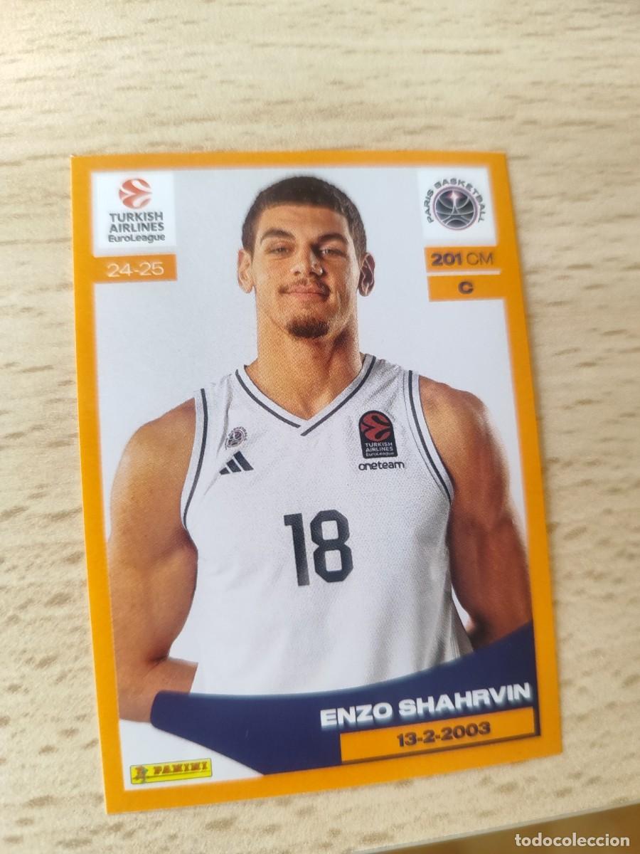 Sammelleidenschaft Sport: &nbsp;297 ENZO SHAHRVIN - PARIS BASKETBALL&nbsp; EUROLEAGUE 2024 25 - - PANINI EUROLIGA 24 2025 BALONCESTO