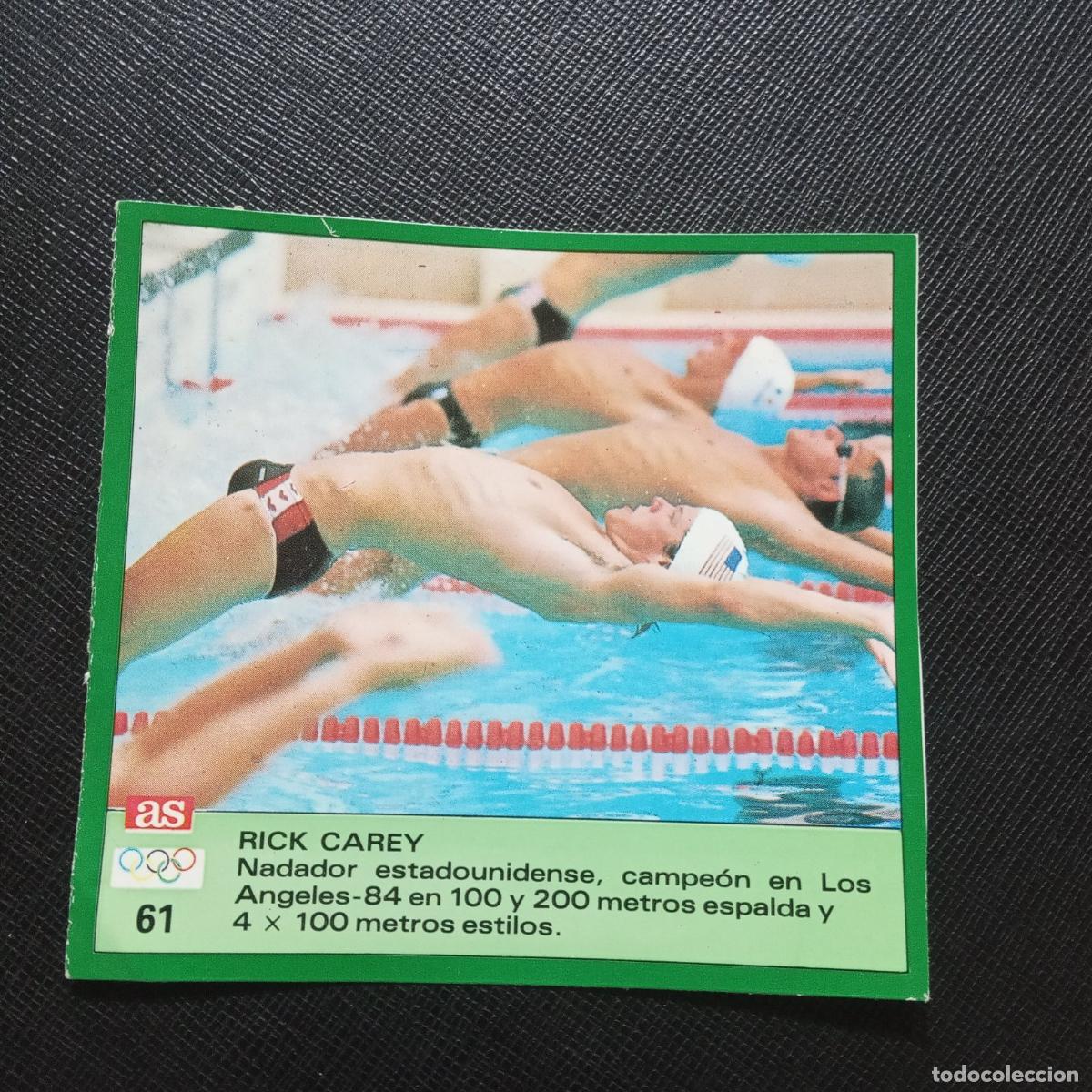 Colecionismo desportivo: 61 RICK CAREY NATACION AS ASES OLIMPICOS SEUL 1988 CROMO 88 - SIN PEGAR - CJ1