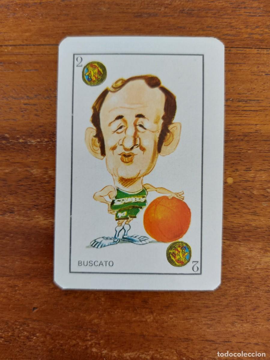 Colecionismo desportivo: Nino Buscat&oacute; ( Joventut de Badalona - Baloncesto Basket ) - CROMO NAIPE 1976 reverso negro