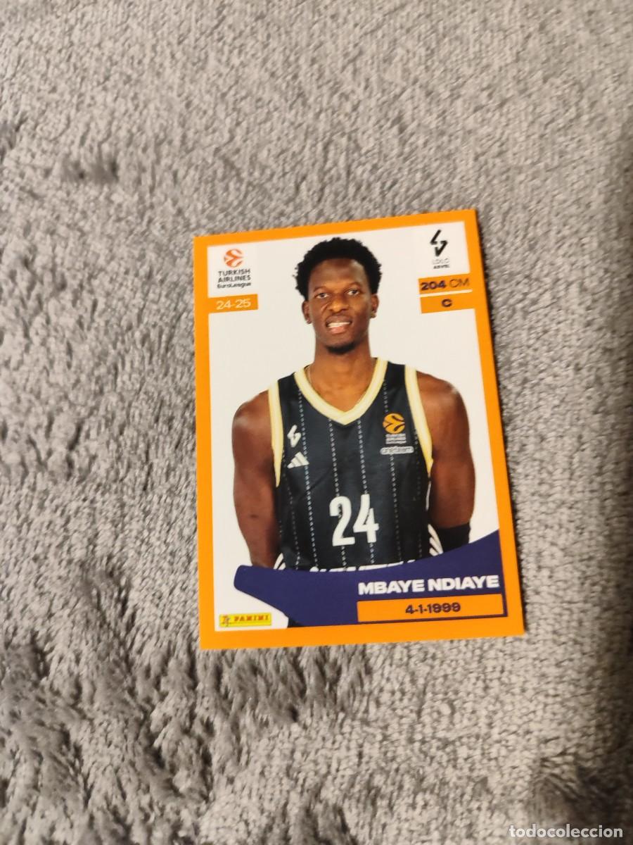 Coleccionismo deportivo: &nbsp;231 MBAYE NDIAYE - ASVEL VILLEURBANNE&nbsp; EUROLEAGUE 2024 25 - PANINI EUROLIGA 24 2025 BALONCESTO