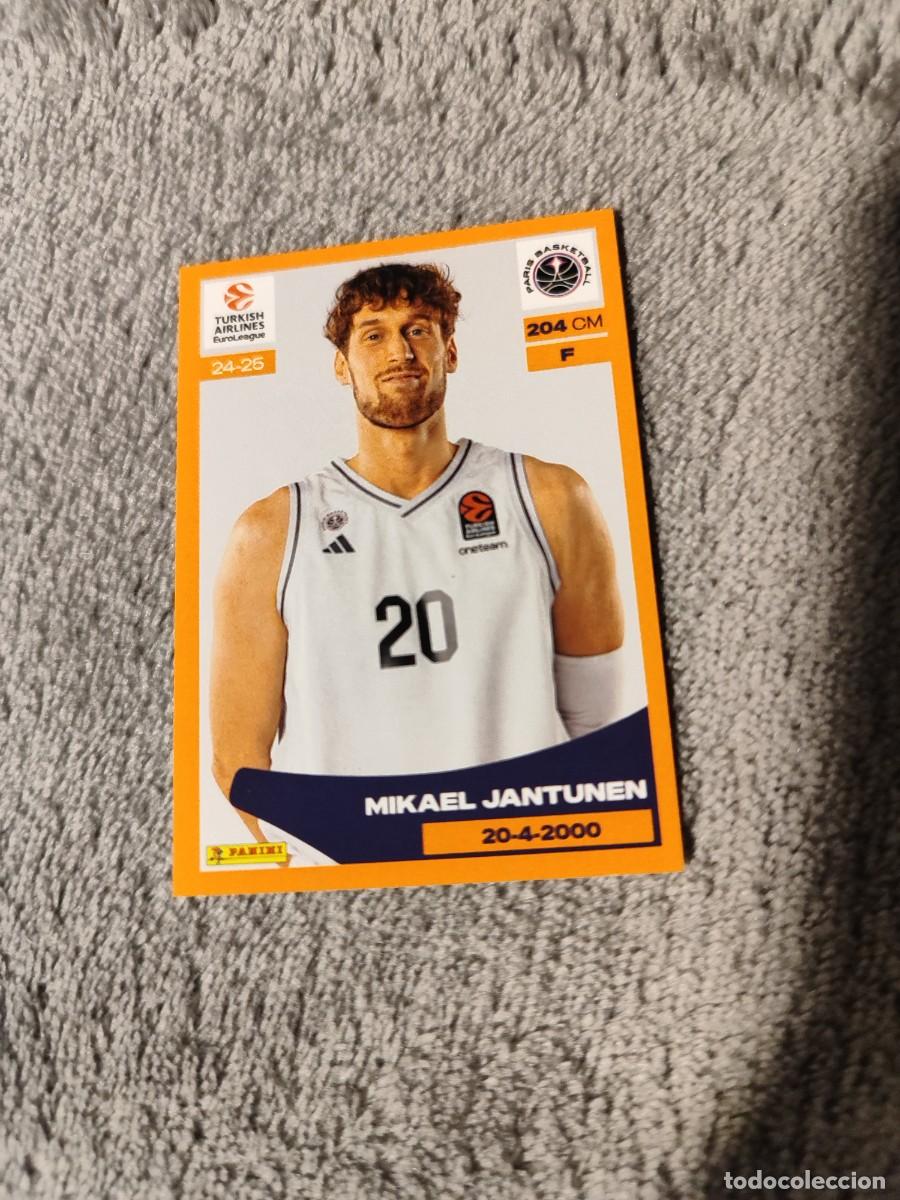 Sammelleidenschaft Sport: &nbsp;290 MIKAEL JANTUNEN - PARIS BASKETBALL&nbsp; EUROLEAGUE 2024 25 - PANINI EUROLIGA 24 2025 BALONCESTO