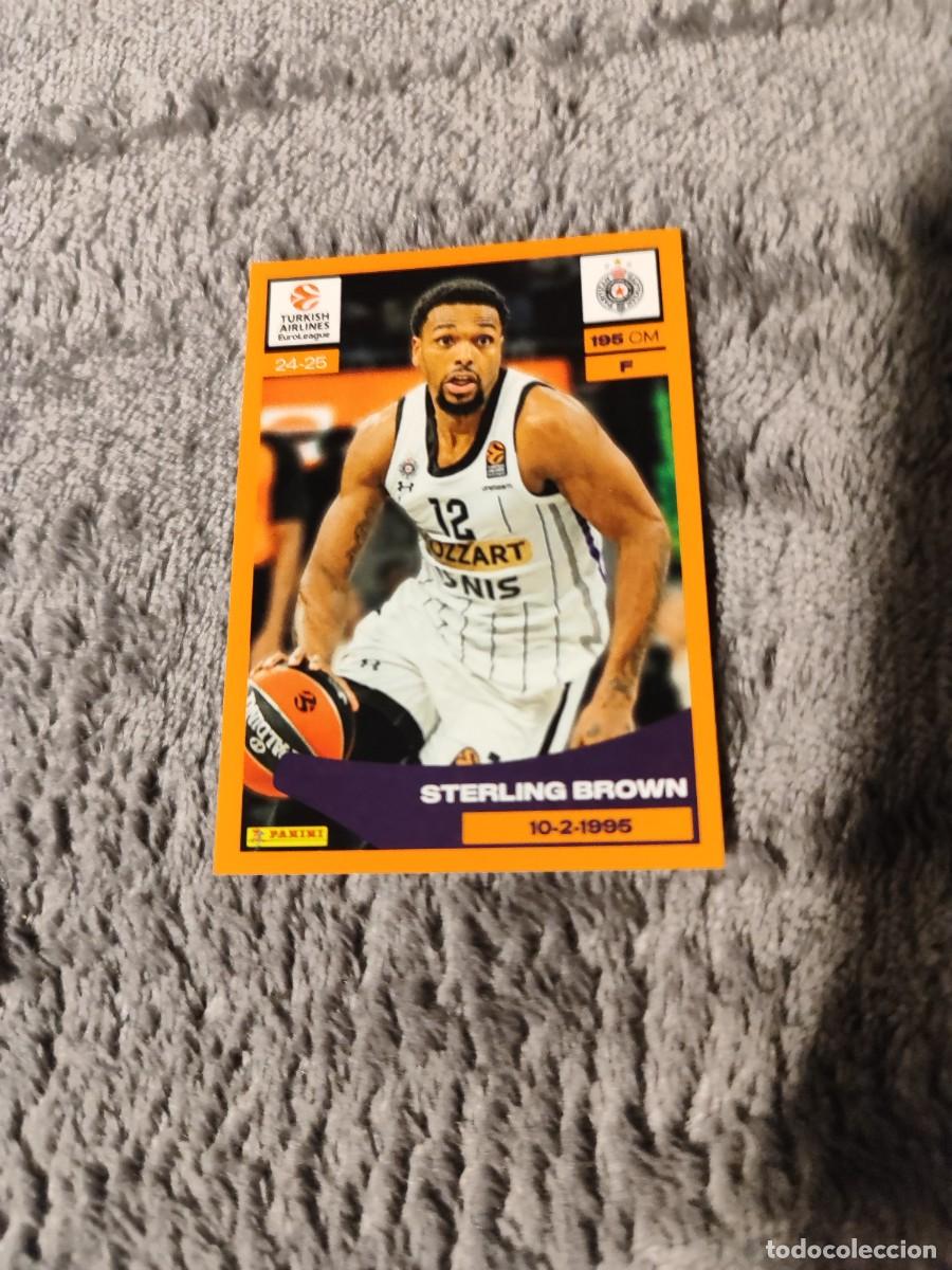 Coleccionismo deportivo: &nbsp;307 STERLING BROWN - PARTIZAN DE BELGRADO&nbsp; EUROLEAGUE 2024 25 - - PANINI EUROLIGA 24 2025 BALONCEST