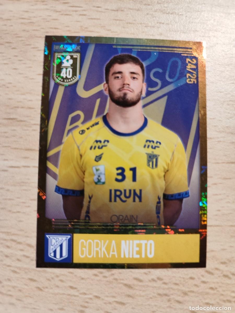 Coleccionismo deportivo: 34 GORKA NIETO LIGA PLENITUDE ASOBAL 2024 25 - BIDASOA IR&Uacute;N PANINI 24 25 BALONMANO