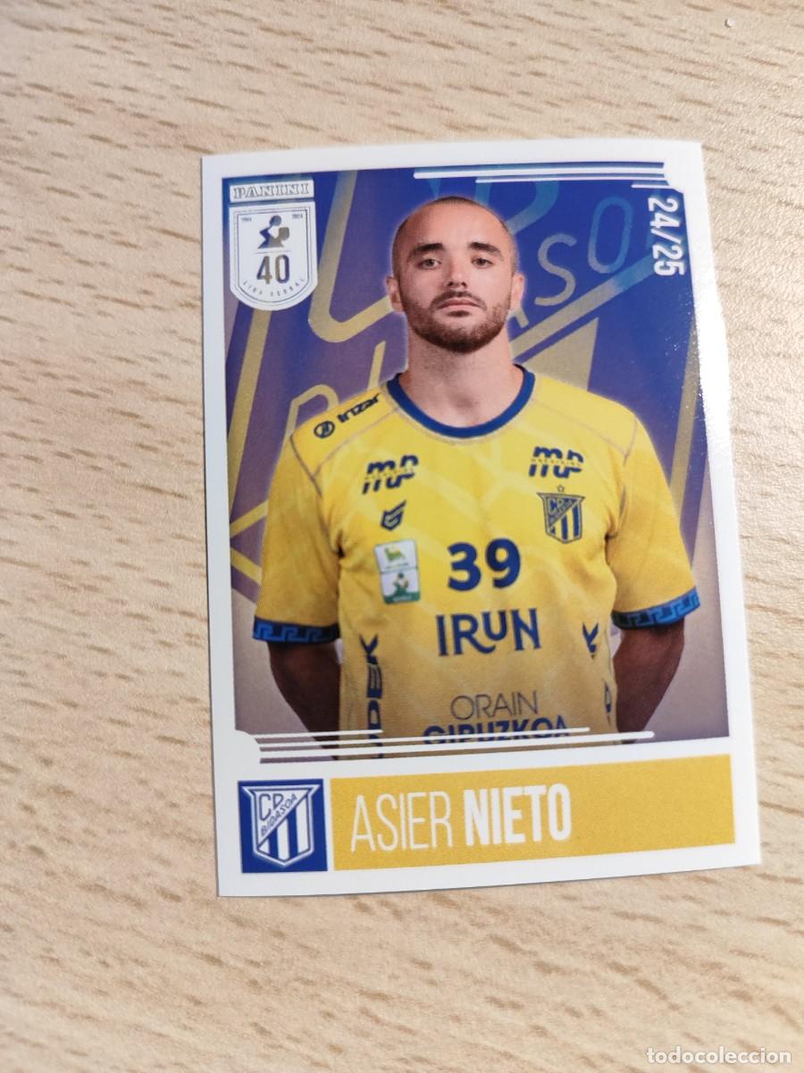 Coleccionismo deportivo: 38 ASIER NIETO LIGA PLENITUDE ASOBAL 2024 25 - BIDASOA IR&Uacute;N PANINI 24 25 BALONMANO