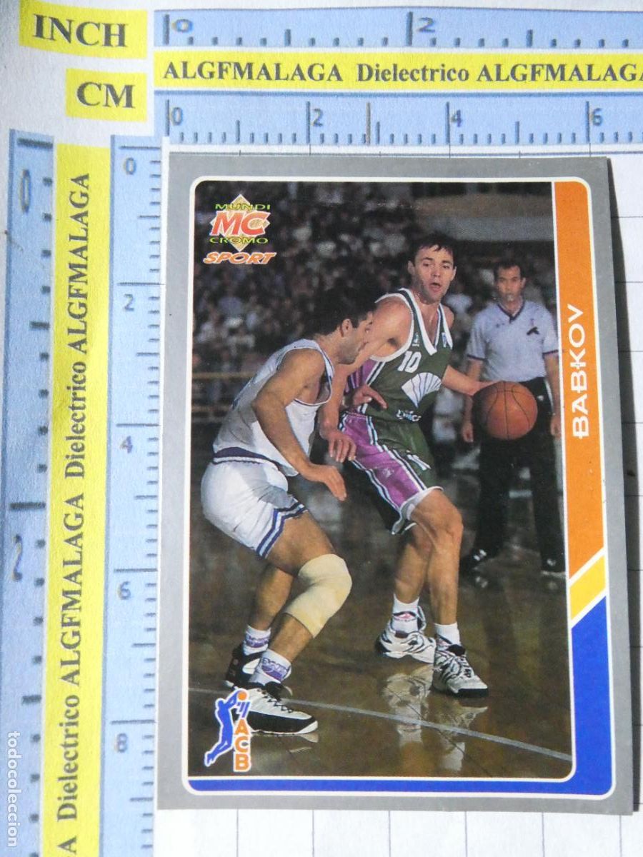 Collezionismo sportivo: CROMO TARJETA DE BALONCESTO. 123 SERGEI BABKOV CB M&Aacute;LAGA. ACB95 ACB 95 1995. MUNDI CROMO.