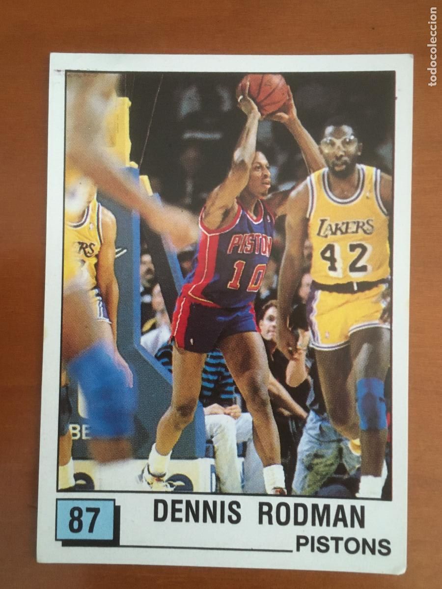 Coleccionismo deportivo: dennis rodman cromo n&ordm; 87 panini basket nba 90 perfecto estado nunca pegado nuevo de sobre