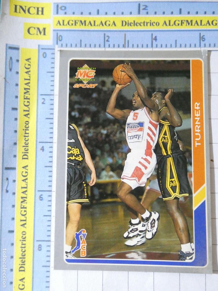 Sammelleidenschaft Sport: CROMO TARJETA DE BALONCESTO. 64 ANDRE TURNER AMWAY CB ZARAGOZA. ACB95 ACB 95 1995. MUNDI CROMO.