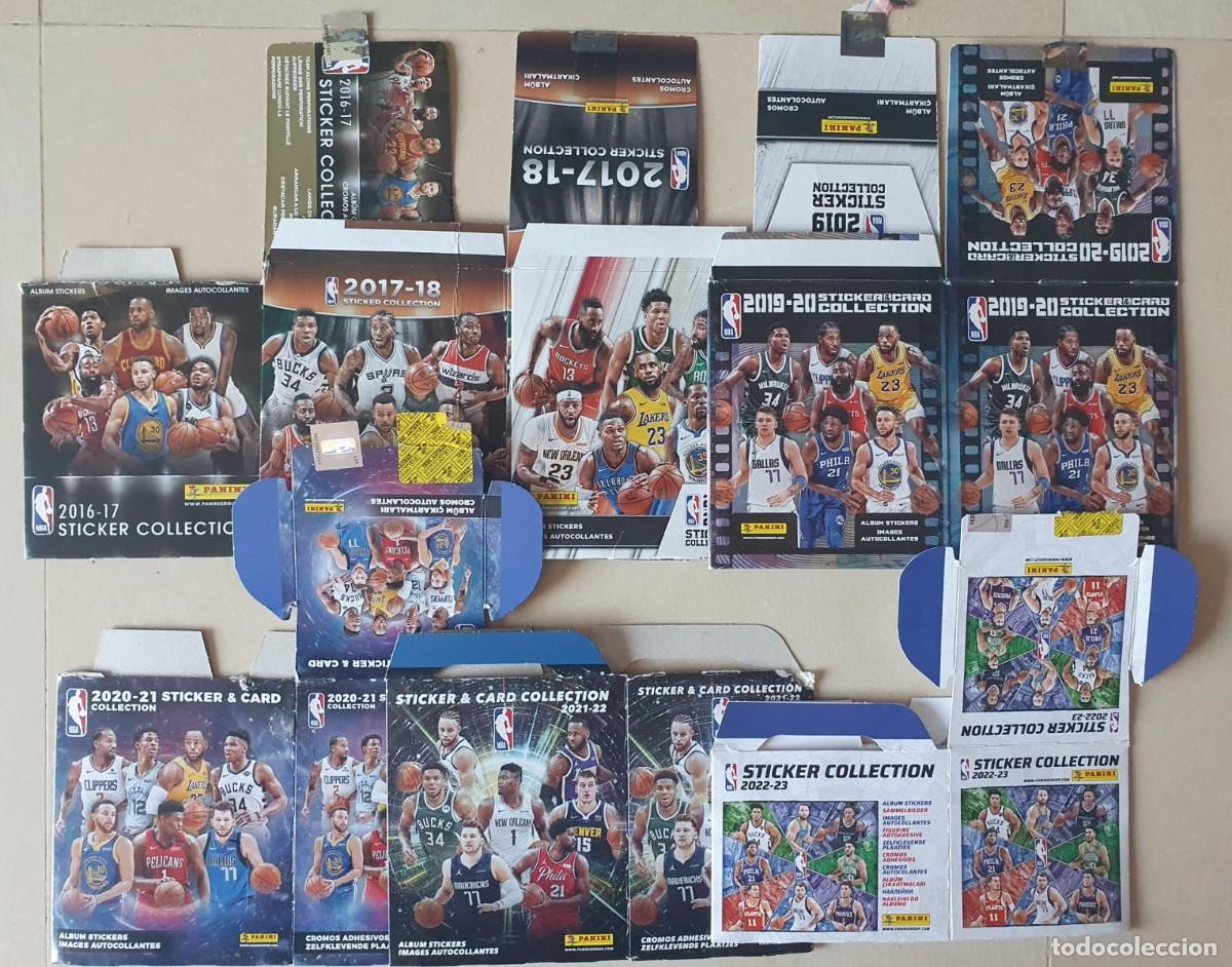 Coleccionismo deportivo: LOTE CAJAS VACIAS CROMOS NBA TEMPORADAS 2016 A 2023 PANINI