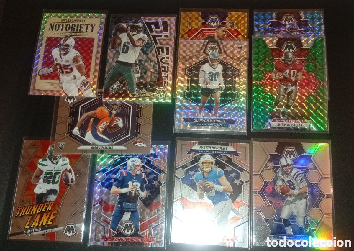 Collezionismo sportivo: Lote 11 cards MOSAIC NFL FUTBOL AMERICANO USA EEUU NFLPA ROOKIE PRIZM BLACK PARALELA PANINI TOPPS RC