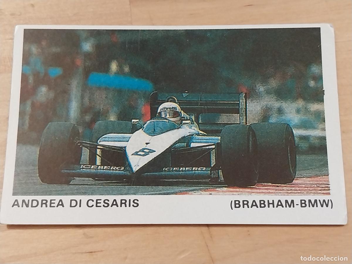 Coleccionismo deportivo: ANDREA DI CESARIS BRABHAM BMW # 7 CROMO SIN PEGAR NUNCA FORMULA 1 &Ccedil;