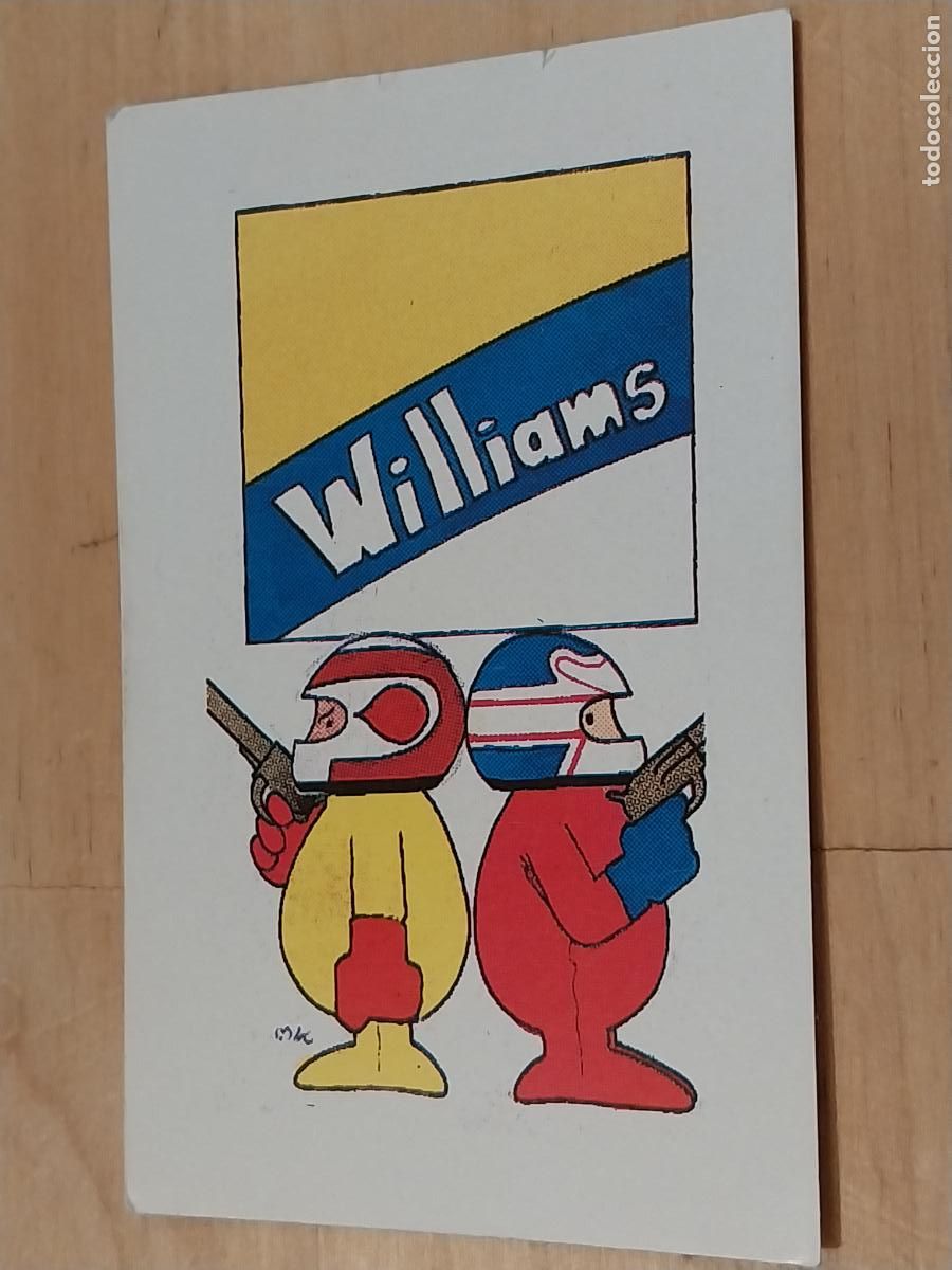 Coleccionismo deportivo: WILLIAMS ESCUDERIA BANDERA # 101 CROMO SIN PEGAR NUNCA FORMULA 1