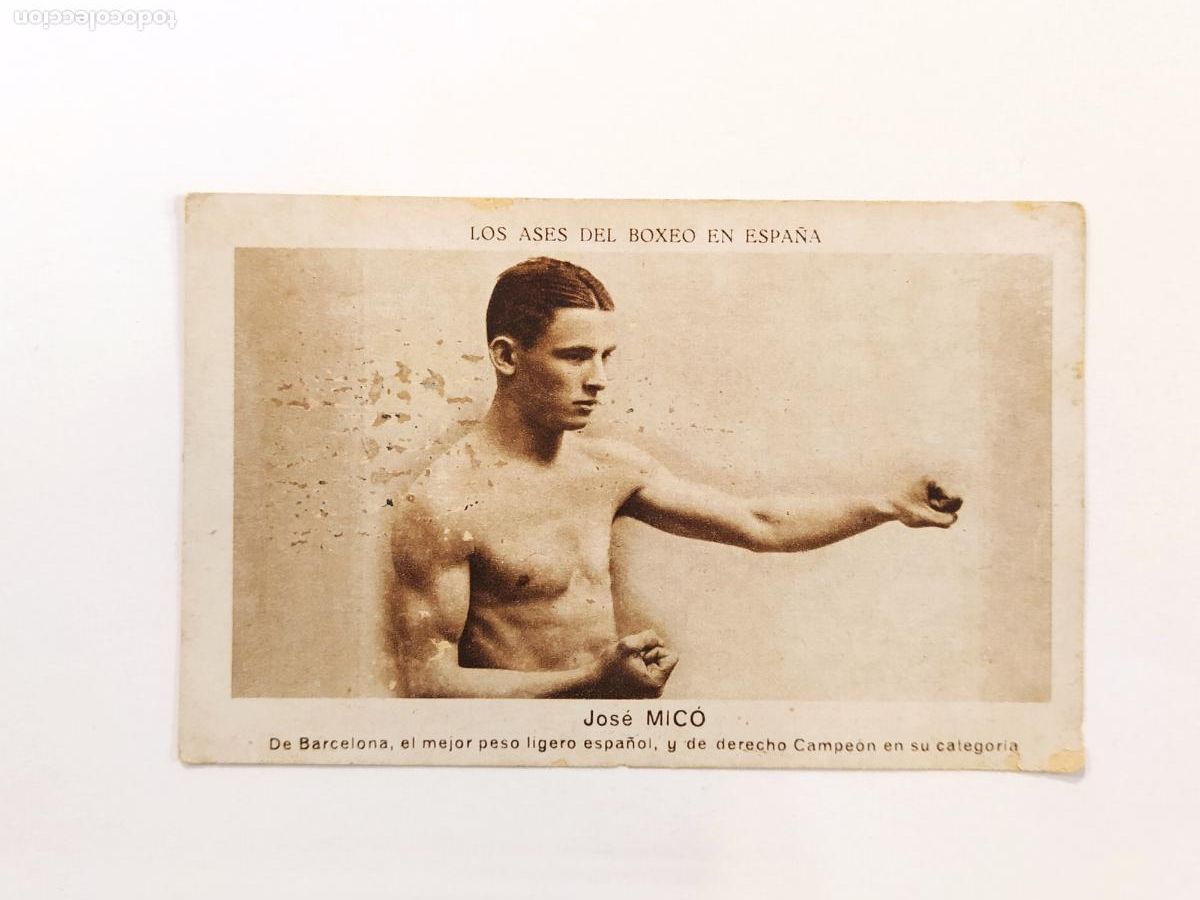 Coleccionismo deportivo: BOXEO - JOS&Eacute; MIC&Oacute; - LOS ASES DEL BOXEO EN ESPA&Ntilde;A - CROMO ANTIGUO DE BOXEO -(112.891)