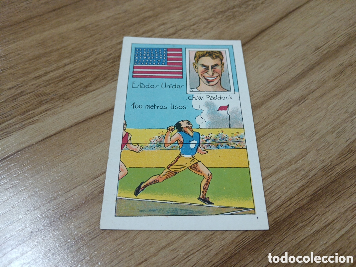 Sports collectibles: CH.W.PADDOCK QUIEN ES EL CAMPE&Oacute;N MUNDIAL A&Ntilde;OS 20 CASA VICENS N&deg; 20
