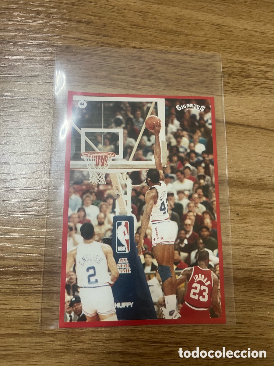 Coleccionismo deportivo: 1987 MICHAEL JORDAN vs JAMES WORTHY N&ordm; 44 GIGANTES NBA SIN PEGAR