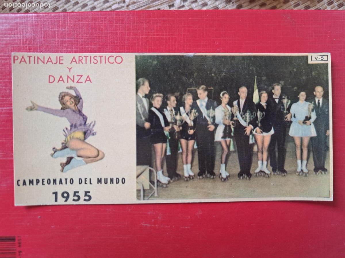 Sammelleidenschaft Sport: CHOCOLATES BATANGA CAMPEONATO DEL MUNDO 1955 PATINAJE ARTISTICO Y DANZA