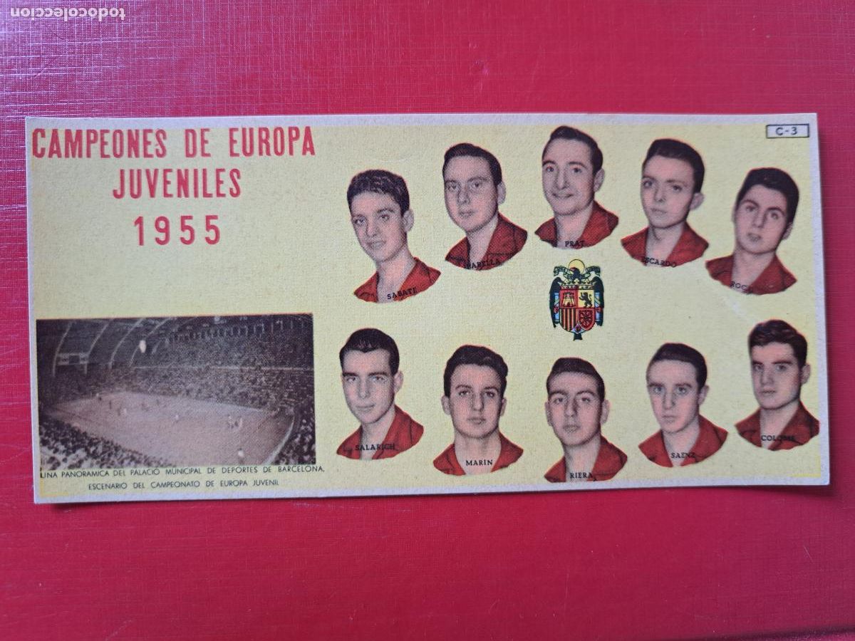 Sammelleidenschaft Sport: CHOCOLATES BATANGA CAMPEONES DE EUROPA JUVENILES 1955 HOCKEY PATINES