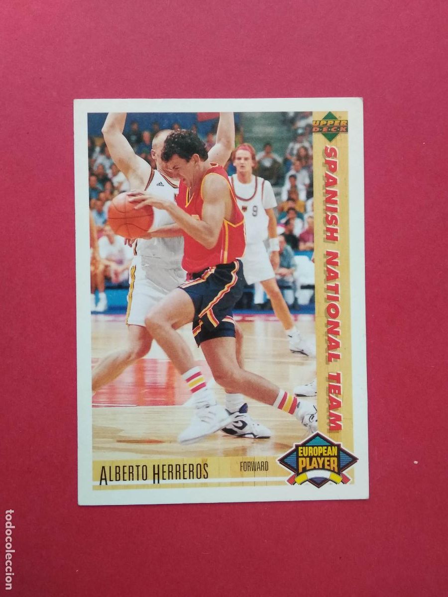 Sports collectibles: UPPER DECK NBA BASKETBALL 91 92 1991 1992 CROMO N&ordm; 129 ALBERTO HERREROS SPANISH NATIONAL TEAM