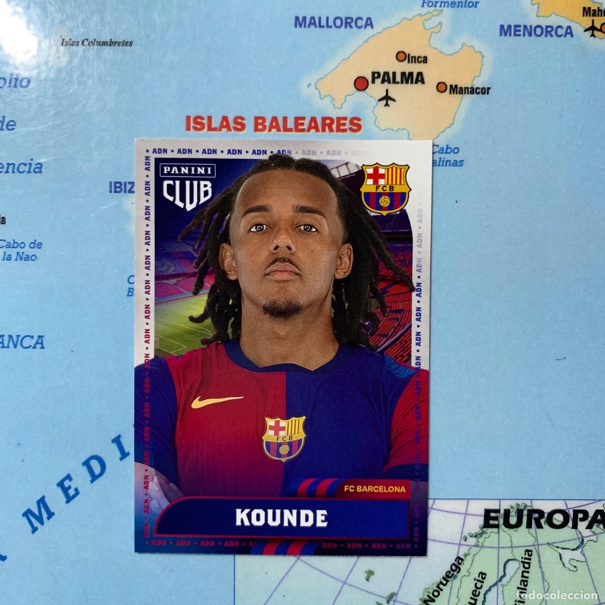 Collezionismo sportivo: Kounde n&uacute;mero 8 forca barsa Panini Club FC Barcelona 24-25 2024-2025