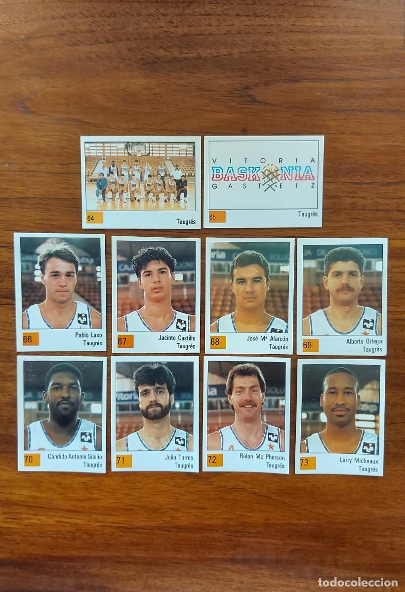 Sammelleidenschaft Sport: Taugr&eacute;s Baskonia - PANINI BASKET 90 ACB -10 cromos nuevos ( equipo completo ) - Baloncesto 89/90