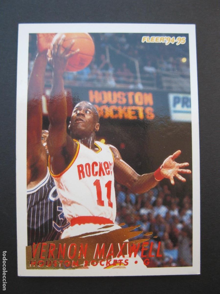 Colecionismo desportivo: VERNON MAXWELL (HOUSTON ROCKETS) - N&ordm; 88 - NBA BASKETBALL 1994-1995 - FLEER 94-95.