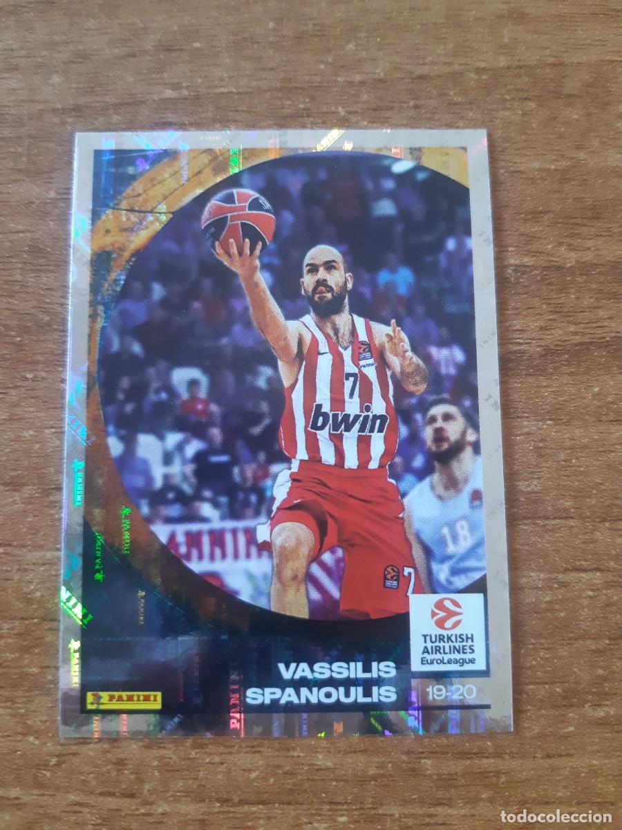 Colecionismo desportivo: N&deg;407 VASSILIS SPANOULIS OLYMPIAKOS EUROLIGA 24-25 PANINI TURKISH AIRLINES EUROLEAGUE 2024 2025